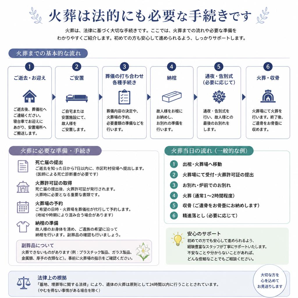 火葬の流れと準備、安心のサポートを提供
