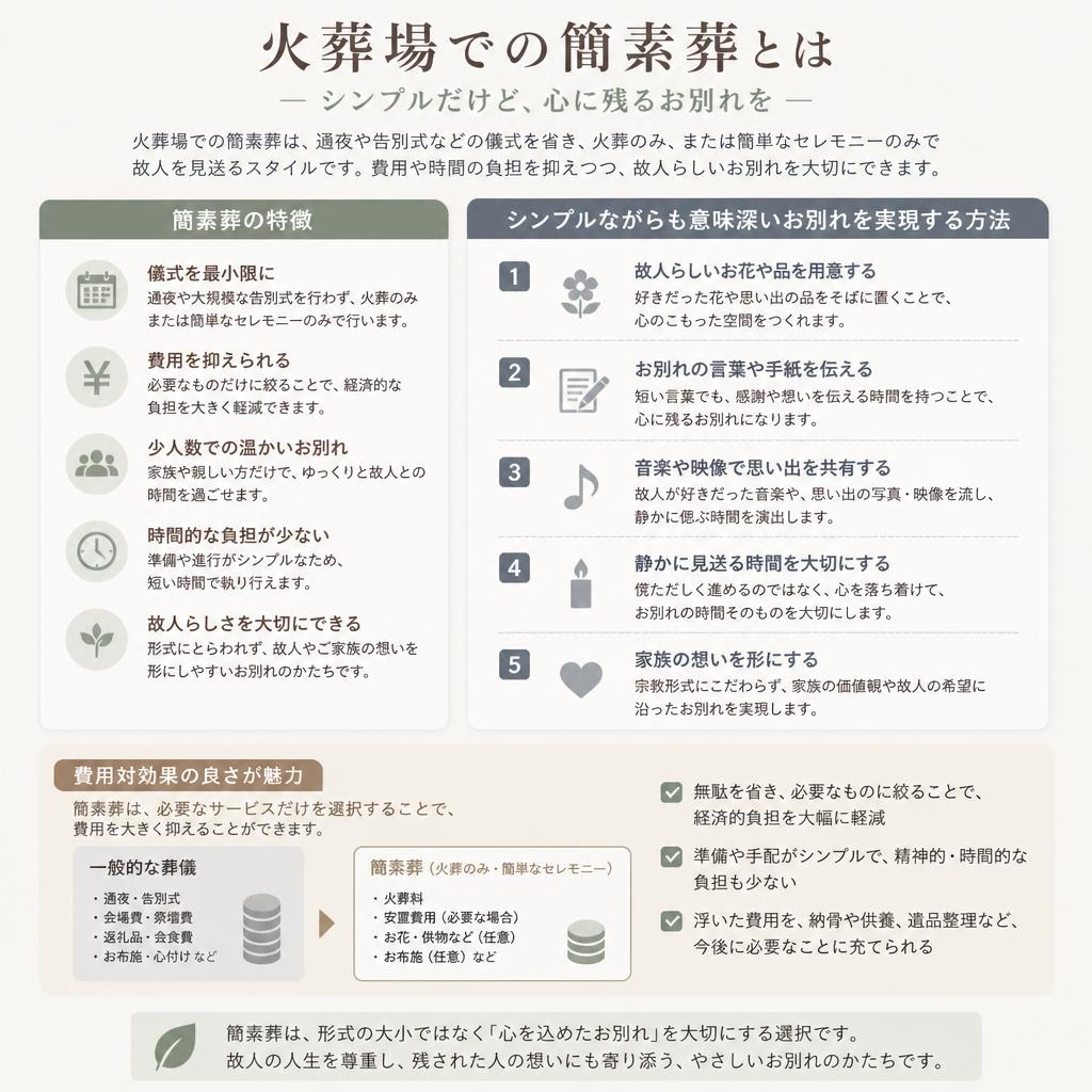 火葬場での簡素葬のメリット