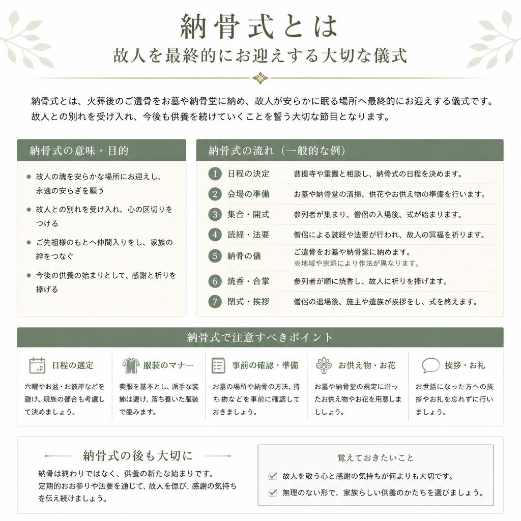 納骨式の流れについて