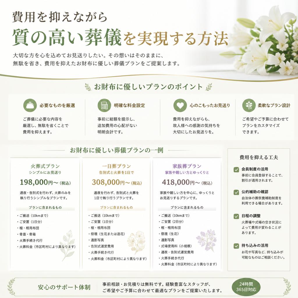 3. 安い葬儀プランのご紹介