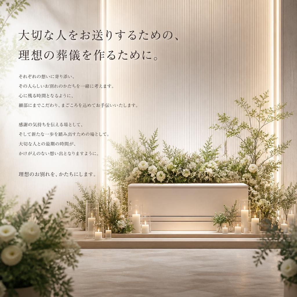 大切な人をお送りするための、理想の葬儀を作るために。