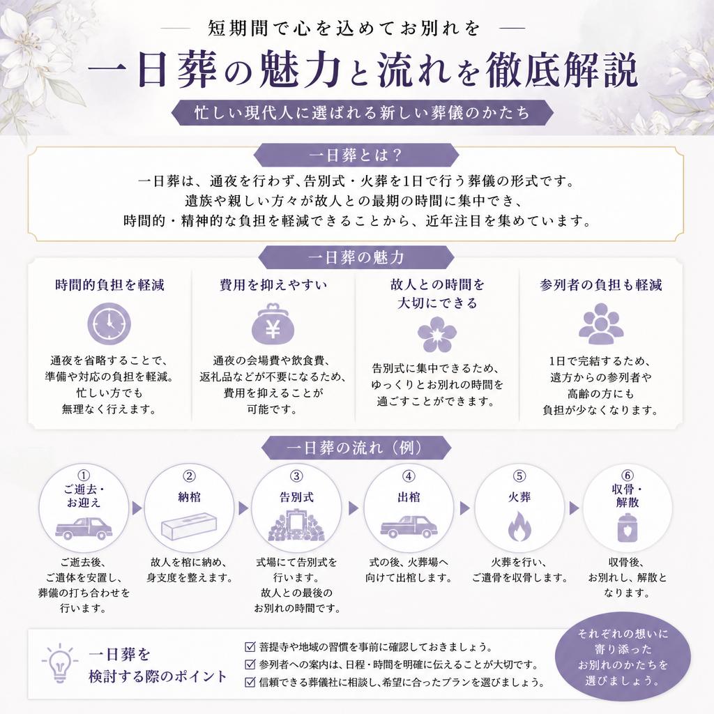 一日葬の特徴とその魅力