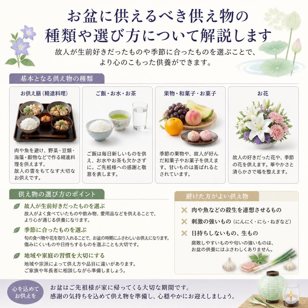 3. 供え物の選び方とその意味