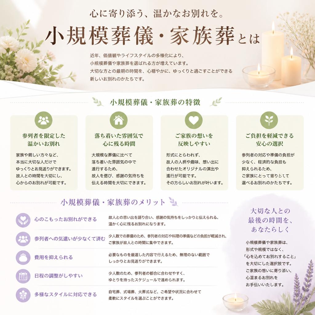 4. 小規模葬儀や家族葬のメリット