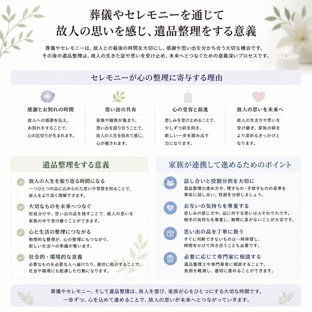 セレモニーと遺品整理の関係
