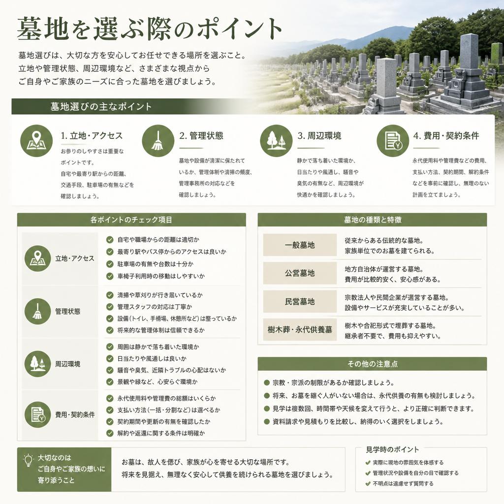 墓地選びのポイント