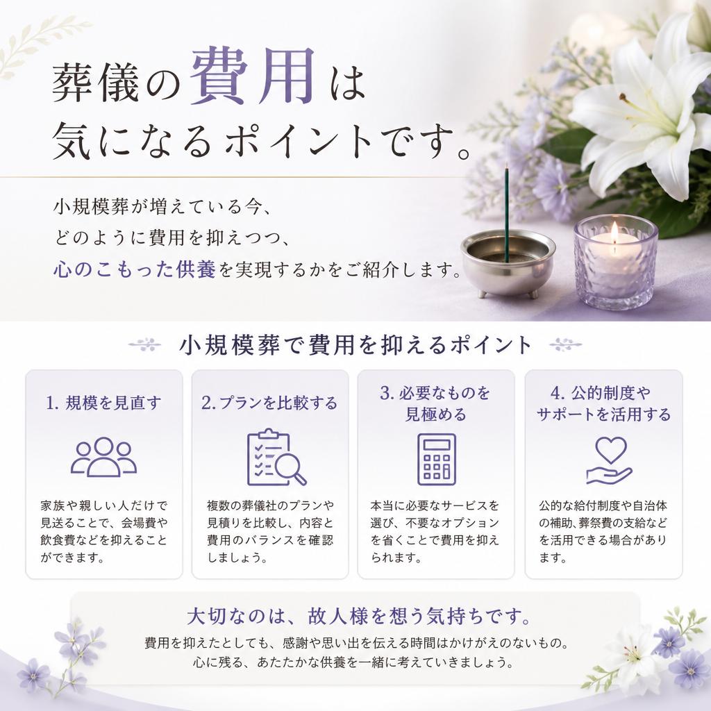 葬儀費用を抑えるために知っておくべきこと