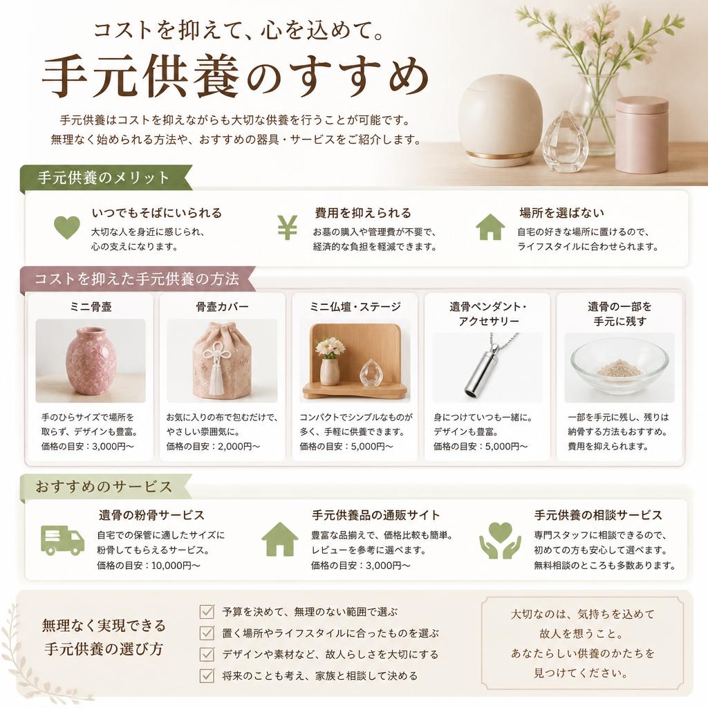 費用を抑えて安心！手元供養の実現方法