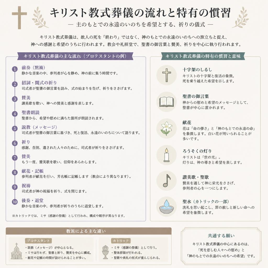 キリスト教式葬儀の特徴