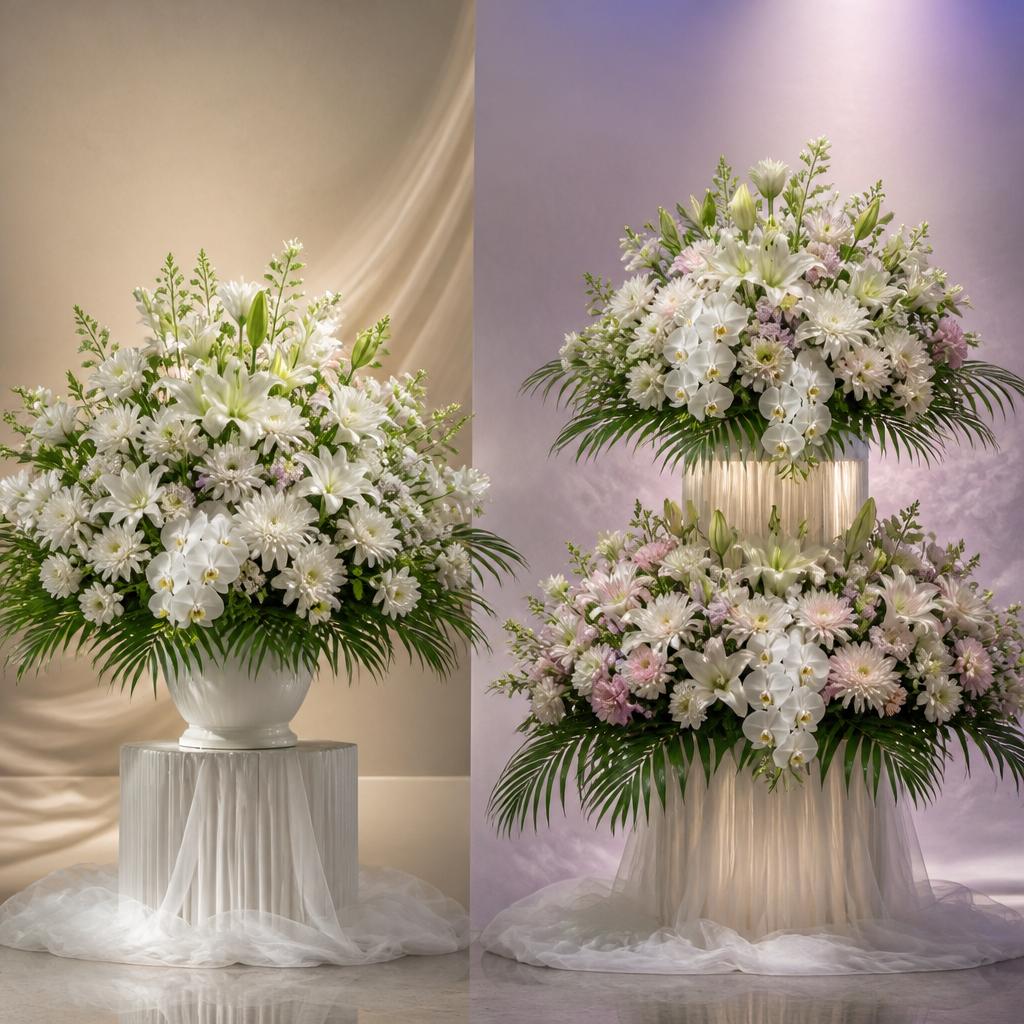 2. 一段と二段の供花の違い